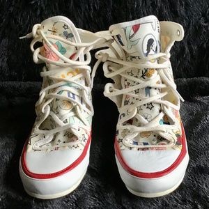 Gucci Mermaid Tattoo Hightop canvas Tie-up converse